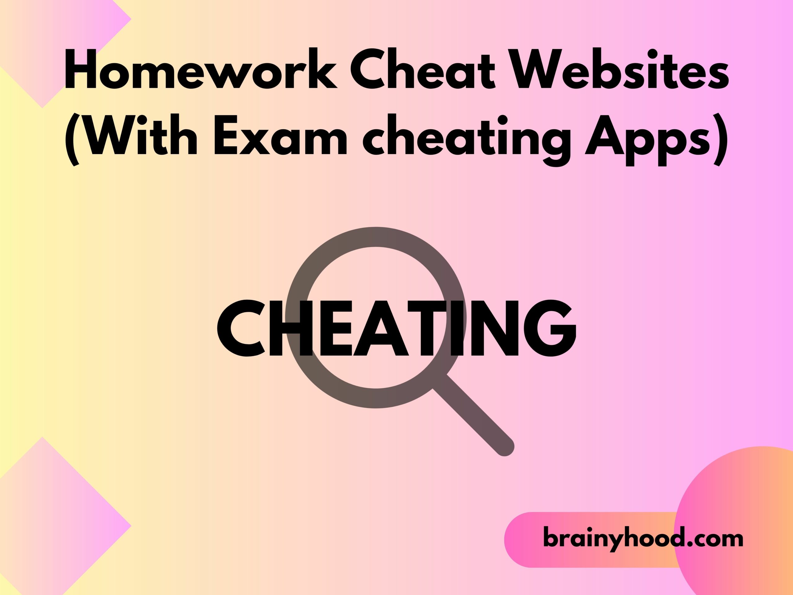 best apps for cheating on homework